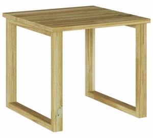 Stolik boczny z impregnowanego drewna sosnowego - naturalny brązowy, minimalistyczny design do ogrodu i tarasu