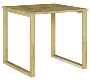 Stolik boczny z impregnowanego drewna sosnowego - naturalny brązowy, minimalistyczny design do ogrodu i tarasu