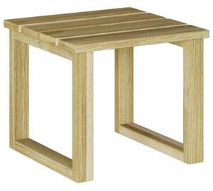 Stolik boczny z impregnowanego drewna sosnowego - naturalny brązowy, minimalistyczny design do ogrodu i tarasu