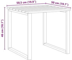 Stolik boczny z impregnowanego drewna sosnowego - naturalny brązowy, minimalistyczny design do ogrodu i tarasu