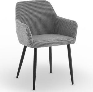 Nowoczesne stylowe krzesło kuchnia jadalnia salon KT206 lotta sztruks szary