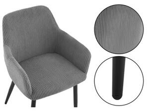 Nowoczesne stylowe krzesło kuchnia jadalnia salon KT206 lotta sztruks szary