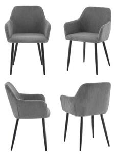 Nowoczesne stylowe krzesło kuchnia jadalnia salon KT206 lotta sztruks szary