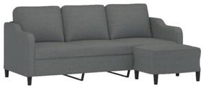 Sofa 3-osobowa z podnÃ³Å¼kiem, ciemnoszary, 180 cm, tkaninÄ