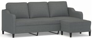 Sofa 3-osobowa z podnÃ³Å¼kiem, ciemnoszary, 180 cm, tkaninÄ
