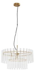 Lampa Wisząca Lucande, Leanna, ściemnialny, transparentny, salon, szkło, nowoczesny