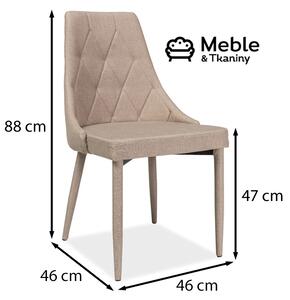 Signal Meble Krzesło Trix Nowoczesny/Awangardowy Salon/Biuro/Pracownia Beżowy