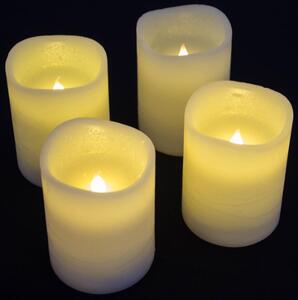 Dekoracyjny zestaw LED - 4 adwentowe świeczki - biały