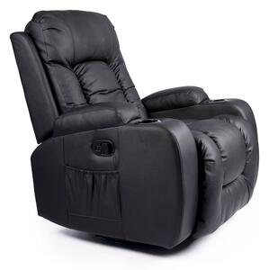 Czarny obrotowy fotel masujący - Imar 3X