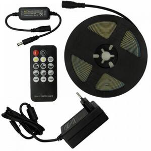 Taśma LED 320 COB 24V IP20 6000K 5m ściemnialna zestaw ze sterownikiem i zasilaczem Ecolight