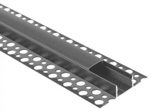 Profil do taśm LED GNS02 natynkowy czarny + klosz czarny 2m Ecolight