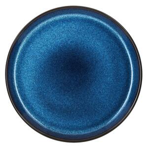 Czarno-niebieski kamionkowy talerz deserowy ø 21 cm Gastro Dark Blue/Black – Bitz