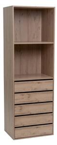 Otwarta szafa modułowa w dekorze dębu w naturalnym kolorze 60x180x45 cm Modular – Casa Selección
