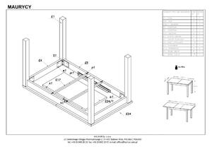 Halmar Stół Rozkładany Maurycy Kuchnia/Jadalnia Klasyczny Biały/Dąb Sonoma 75X118(158)