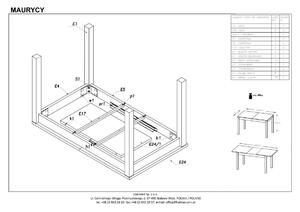 Halmar Stół Rozkładany Maurycy Kuchnia/Jadalnia/Salon Minimalistyczny Biały 75X118(158)