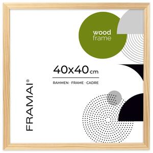 Ramka na zdjęcia 40x40 cm z drewna surowego sosnowa ramka DIY FRAMAI®