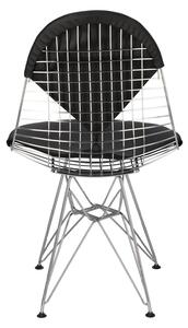 Krzesło Net double czarne metalowe