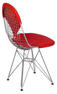 Krzesło Net double czerwone metalowe