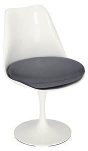 Krzesło Tul inspirowane Tulip Chair biały/szary z tworzywa