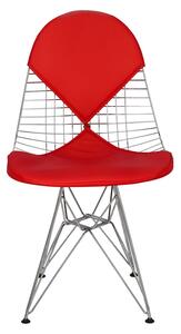 Krzesło Net double czerwone metalowe