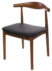 Krzesło Codo inspirowane Elbow Chair brązowy/czarny drewniane