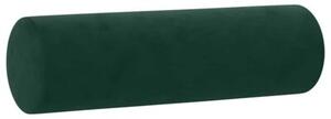 Sofa 2-osobowa z poduszkami, ciemnozielona, 140 cm, aksamit