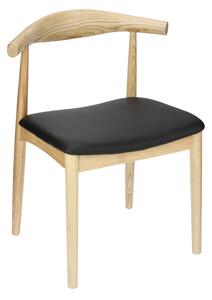 Krzesło Codo inspirowane Elbow Chair naturalny/czarny drewniane