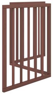Składana bramka dla psa, 3 panele, brąz, 150 cm