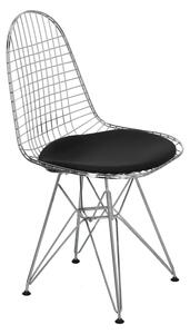 Krzesło Net czarne metalowe