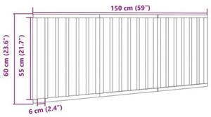 Składana bramka dla psa, 3 panele, brąz, 150 cm