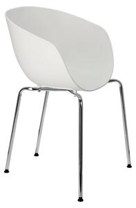 Krzesło Shell białe glamour