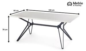 Halmar Stół Pascal Kuchnia/Jadalnia Minimalistyczny Biały/Czarny 90X160