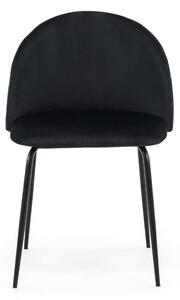 EMWOmeble Krzesło tapicerowane THDC015-2 czarny welur/czarne nogi