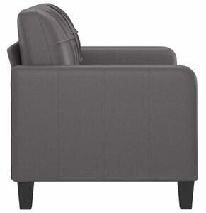 Sofa, 2-osobowa szary, 120 cm, sztuczna skÃ³ra