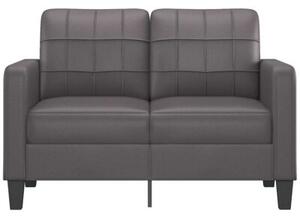 Sofa, 2-osobowa szary, 120 cm, sztuczna skÃ³ra