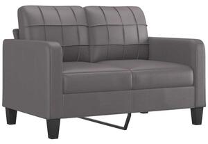 Sofa, 2-osobowa szary, 120 cm, sztuczna skÃ³ra