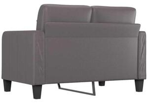 Sofa, 2-osobowa szary, 120 cm, sztuczna skÃ³ra