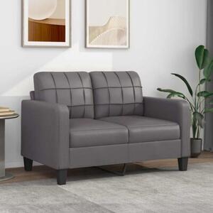 Sofa, 2-osobowa szary, 120 cm, sztuczna skÃ³ra