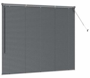 Nowoczesne żaluzje weneckie ciemnoszare z aluminium 130 x 155 cm