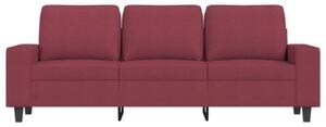 Sofa 3-osobowa z podnÃ³Å¼kiem winna czerwieÅ 180 cm, tkaninÄ