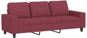 Sofa 3-osobowa z podnÃ³Å¼kiem winna czerwieÅ 180 cm, tkaninÄ
