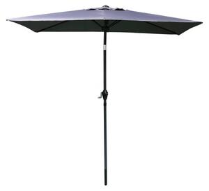 DOCHTMANN Skadany parasol ogrodowy prostoktny 135 x 230 x 210 cm, antracytowy