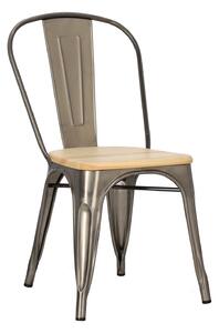 Krzesło Paris Wood metaliczne sosna naturalna