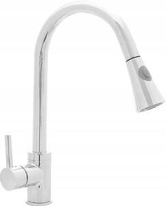 Granitan | SNAKE – bateria kuchenna – wysuwana wylewka – obrót o 360° – chrom – gowica ceramiczna