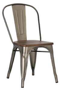 Krzesło Paris Wood metaliczne sosna orzech