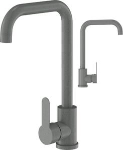 Granitan | STEEL – bateria kuchenna – obrót o 360° – szara – stal nierdzewna – gowica ceramiczna