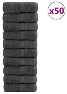 Ręczniki premium, solund, 50 szt., antracytowe, 15x21 cm, 600 g/m²
