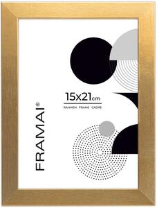 Złota ramka na zdjęcia w rozmiarze 15x21 cm FRAMAI®