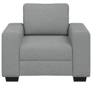Sofa fotel jasnoszary 100x77x82 cm tkanina