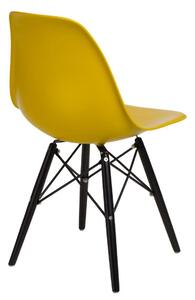 Krzesło P016W PP black/żółty